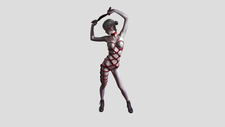 girl shibari 3D Model