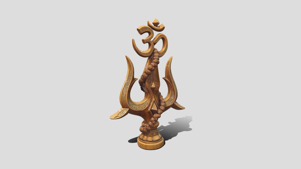 sacred trishula 3d model