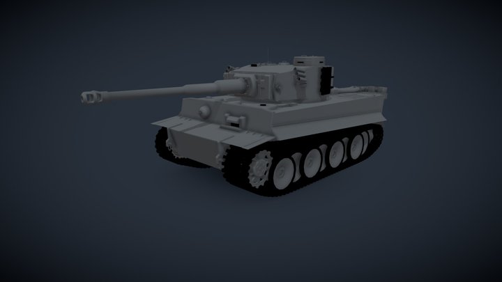 Tank Pz.Kpfw.VI Ausf.H1 «Tiger» 3D Model