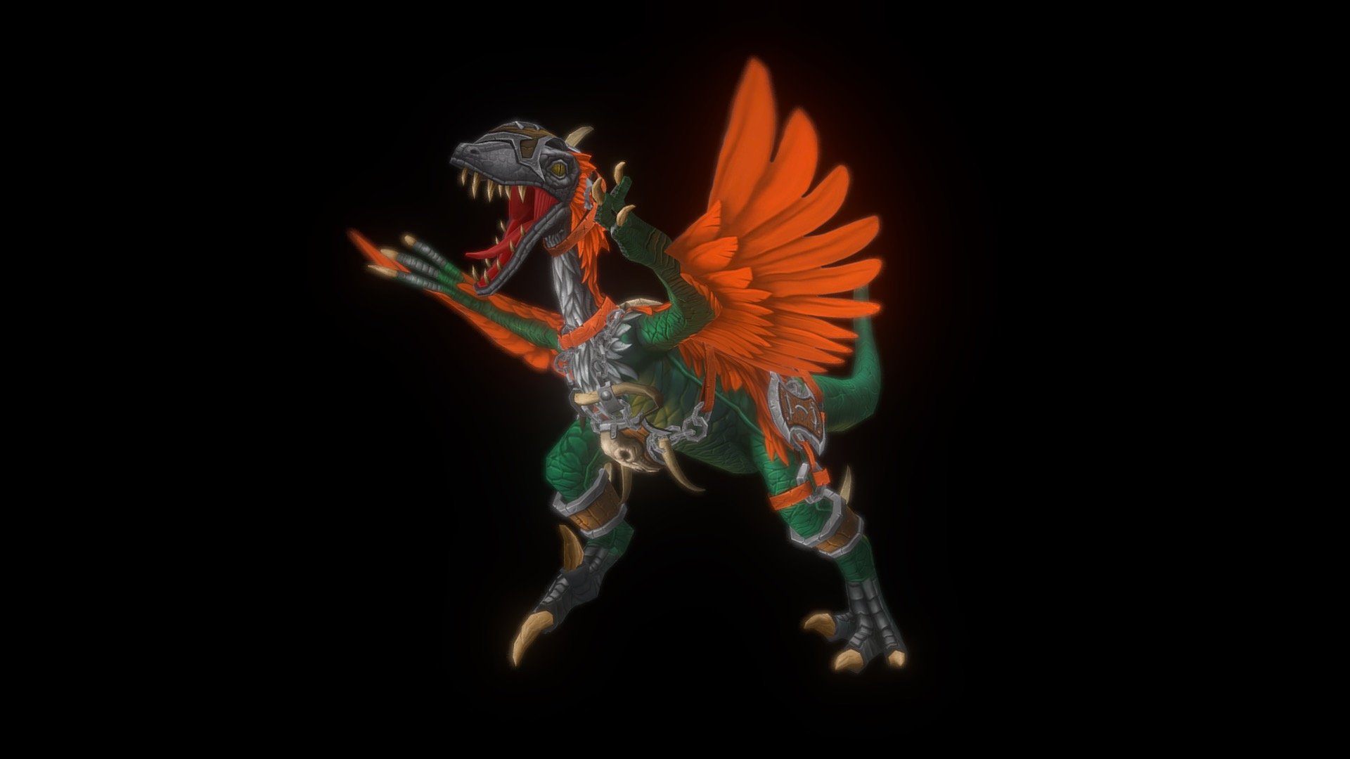 cartoonish raptor - 3D model by newbeeliu [2085293] - Sketchfab