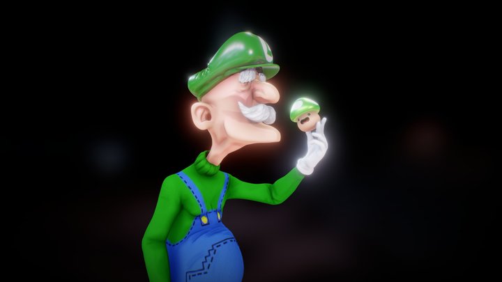Luigi 1UP 3D Model