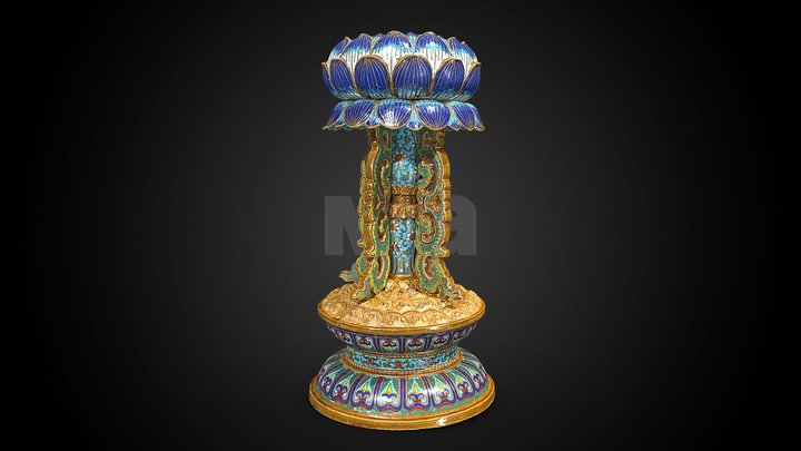 Cloisonné Altarpiece, 18th C CE – Free 3D Model STL