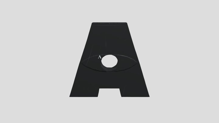Eye in the A font 3D Model