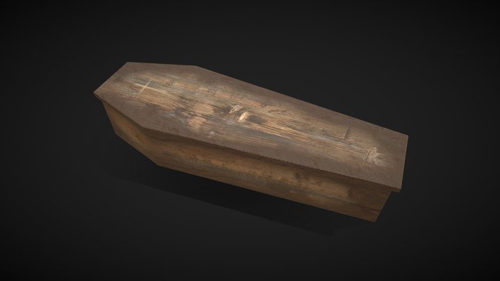 Wooden Coffin 3D Model