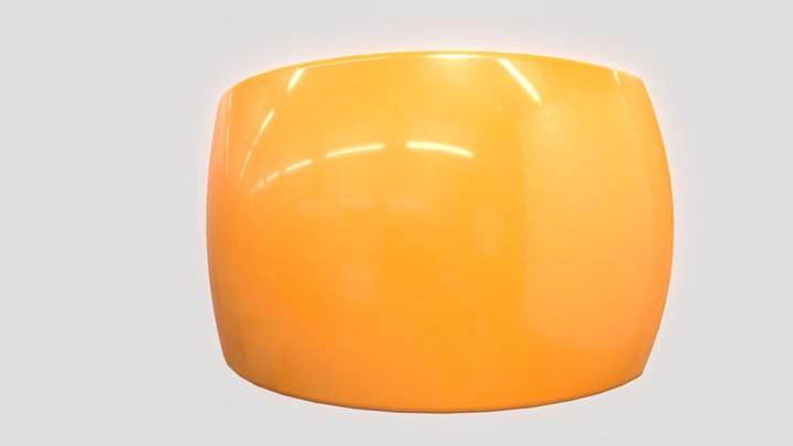Orange Energy Shield 3D Model