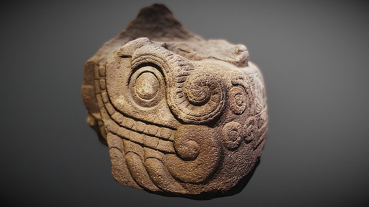 Monumental Xiuhcoatl Stone 3D Model