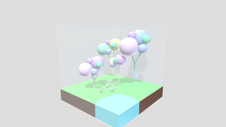 forest in a box 3D Model