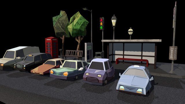 Between Us - City Props 3D Model