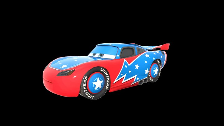 2006 Lightning McQueen (Daredevil Custom) - Download Free 3D model