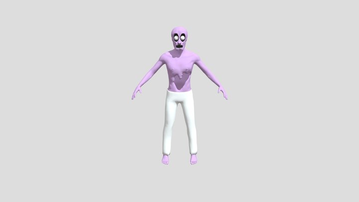 Scooped purple guy 3D Model