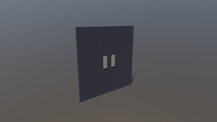 Low Poly Double Industrial Door 3D Model