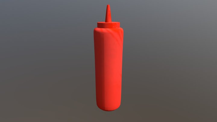 Ketchup bottle final 3D Model