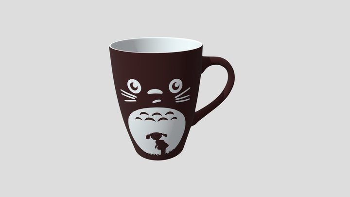 Totoro Style Ceramic Coffee mug 3D Model