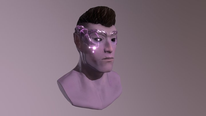 Alien Head bust 3D Model