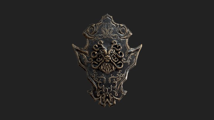 Lion Shield 3D Model