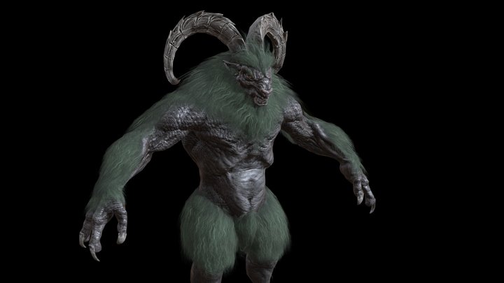 Abomination cartoon evil character 3D model