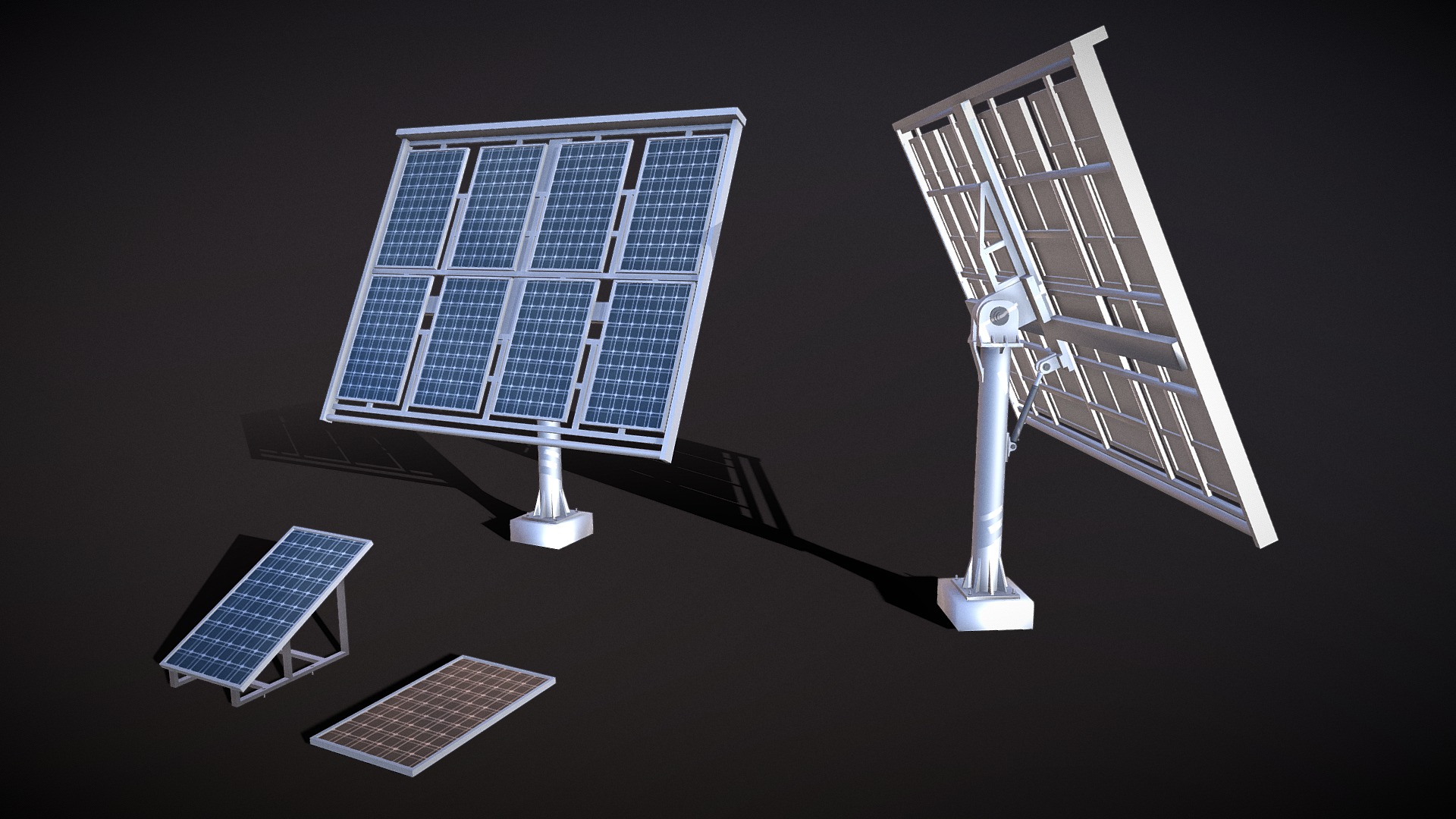 3D model Solar Power System - This is a 3D model of the Solar Power System. The 3D model is about a few solar panels.