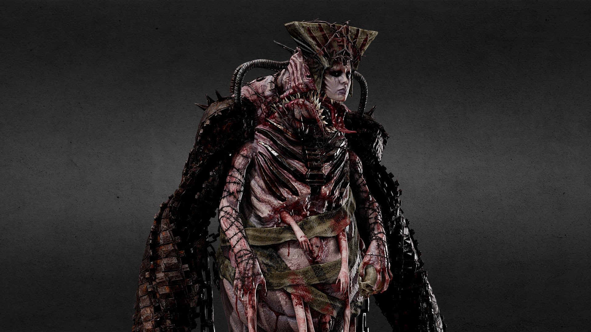 GLUTTONY: industrial horror creature - 3D model by Hektor's