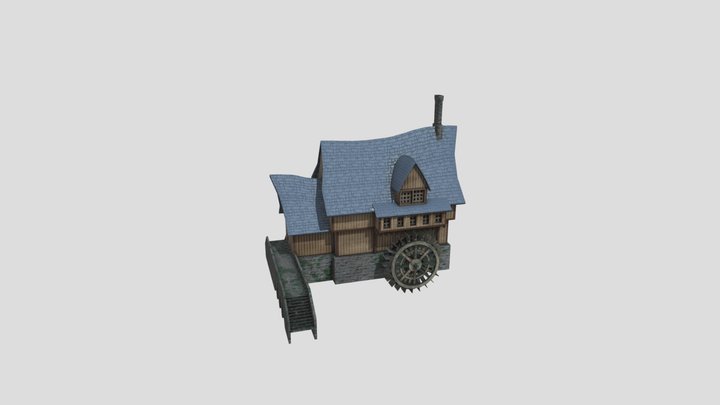 Moulin à Eau 3D Model