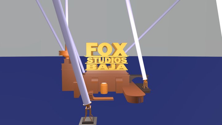 Fox Studios Baja logo 1999 remake 3D Model