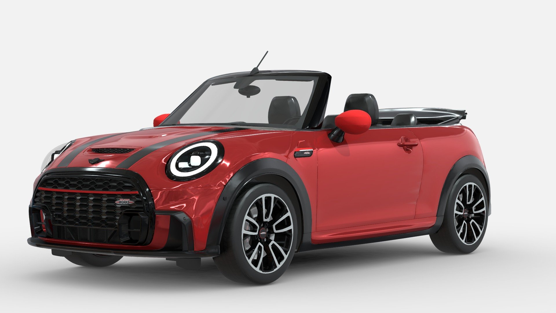 3d Model Mini Cooper Jcw Convertible - Buy Royalty Free 3d Model By 