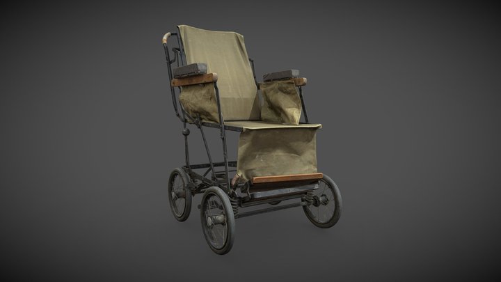 Wheelchair - Black Country Living Museum 3D Model