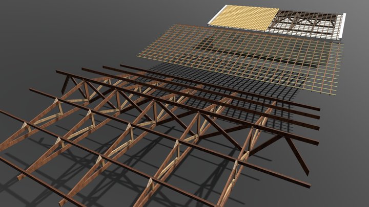 Modelagem de telhado 3D Model
