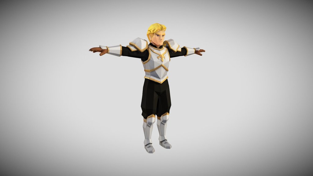 Paladin lowpoly handpainted