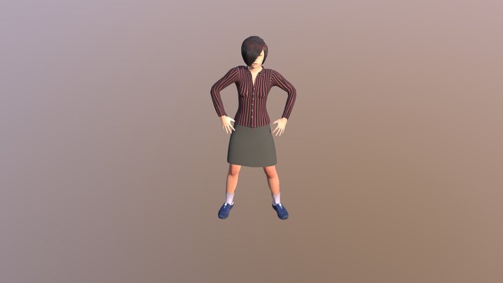 Fancy Character Dancing 3D Model