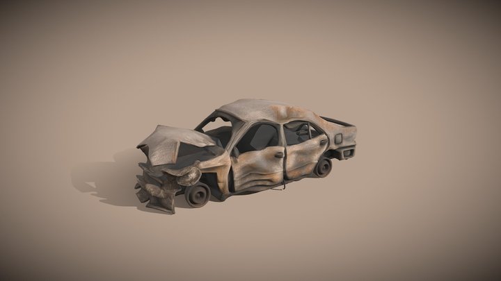 Destroyed Car 3D Model