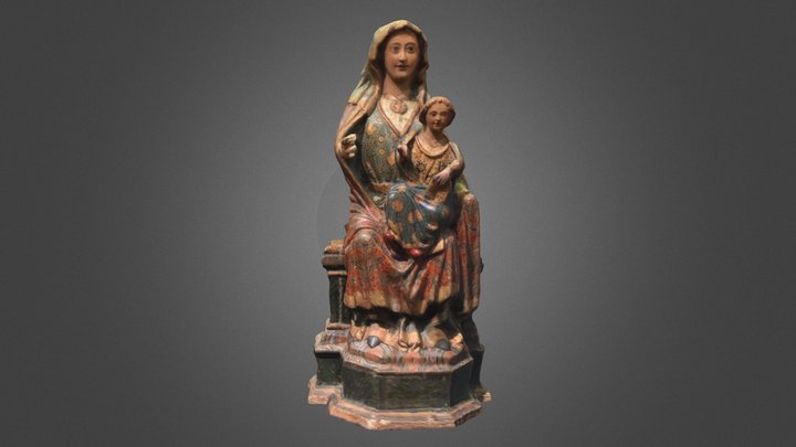Virgen entronizada con Niño – Modello 3D gratuito STL
