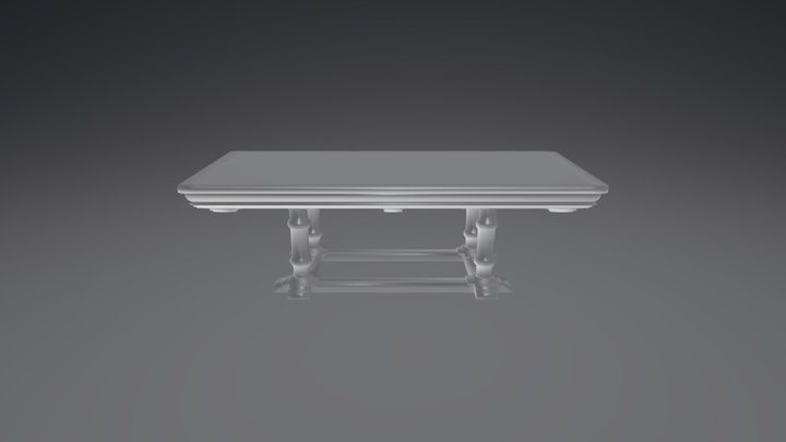 Oak_Desk 3D Model