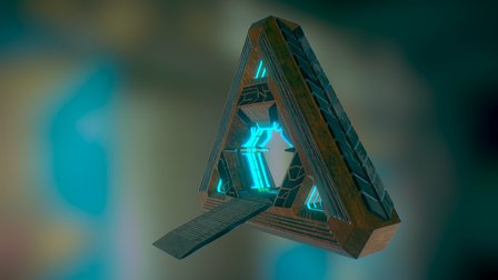 Wood like teleporter portal 3D Model