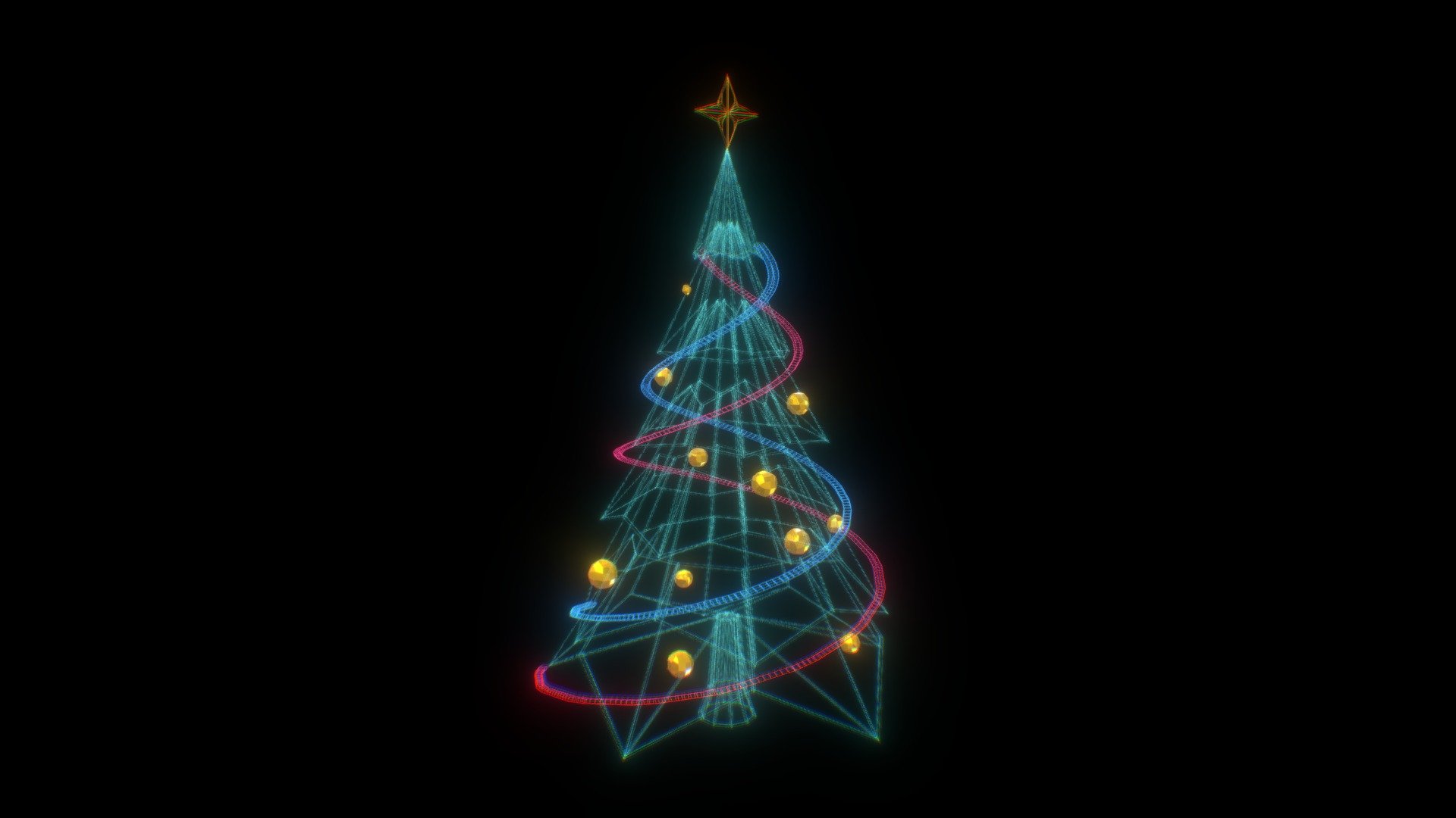 Retrowave Christmas Tree - Buy Royalty Free 3D model by USERVIBE ...