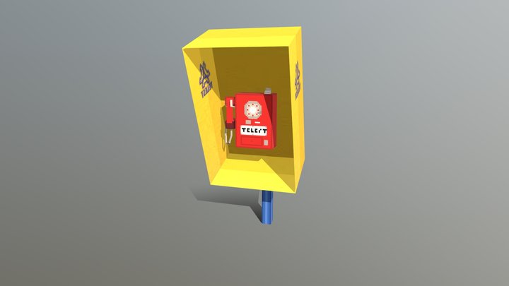 Hytale Brazilian Pay Phone 3D Model