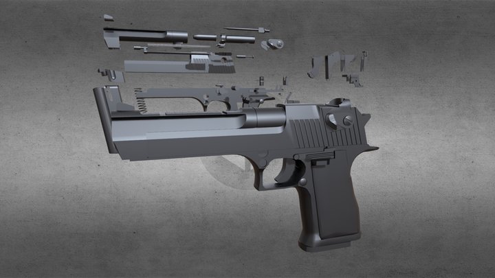 Desert Eagle 44 3D Model