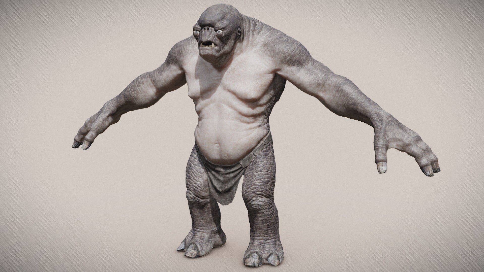Lotr Cave Troll For Animatingrigging Download Free 3d Model By Ole Gunnar Isager