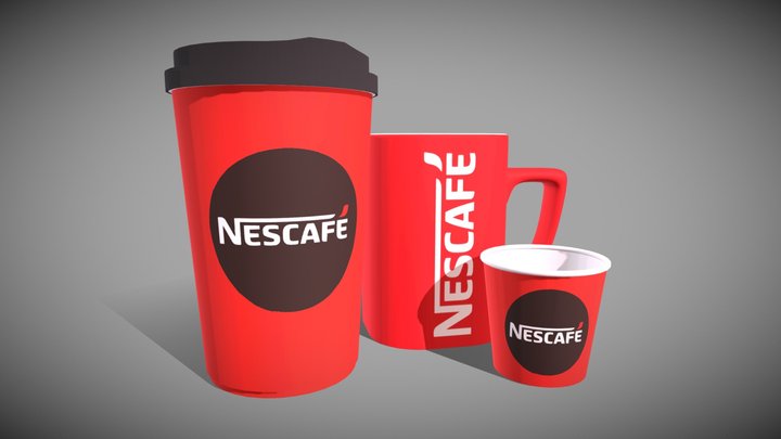 Nescafe Coffee Cups #Coffee 3D Model
