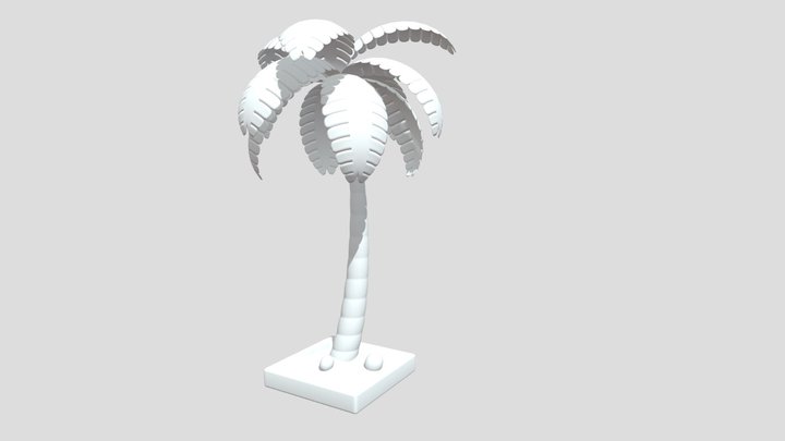 Cartoon Palm Tree 3D Model