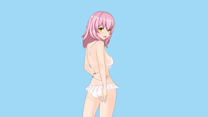 Amane_Swimsuit 3D Model
