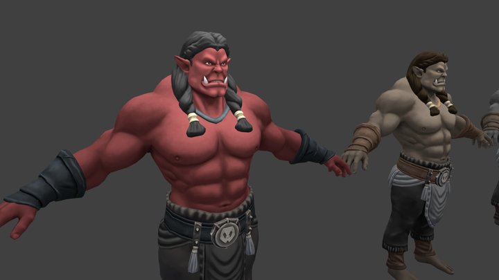 3D Hand Painted Orc 3D Model