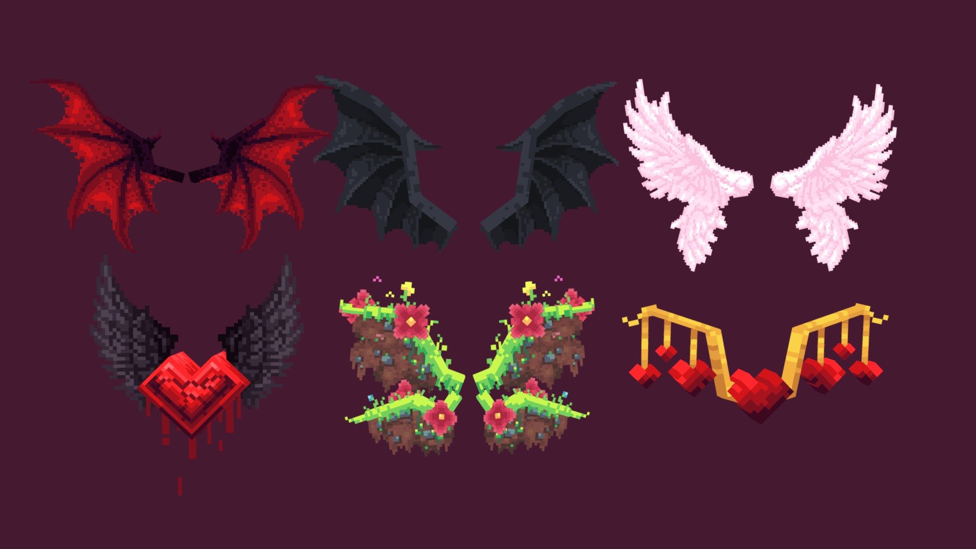 Wings Pack - 3D model by osmiq [20a9bbf] - Sketchfab