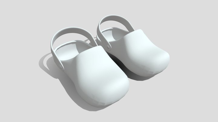 crocs shoes flip flop boots shoe accessories 3D Model