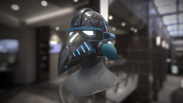 Plague Doctor Helmet Sci-Fi 3D Model