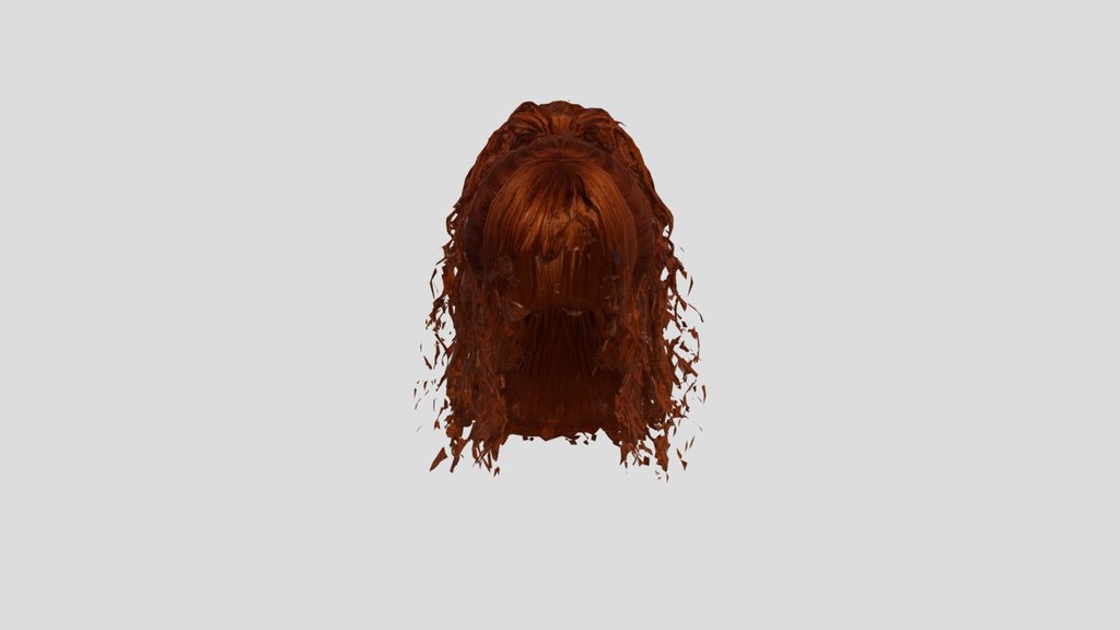 Crimson Curly Ponytail