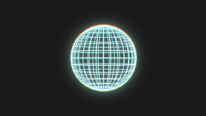 Wireframe 3D Globe 3D Model