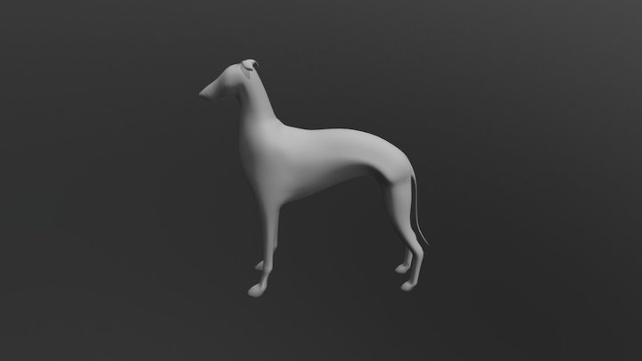 WIP Grey Hound 3D Model
