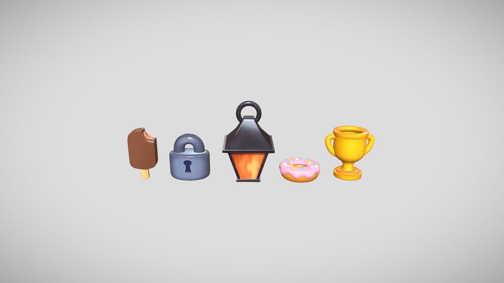 Stylized High Poly Game Props Pack