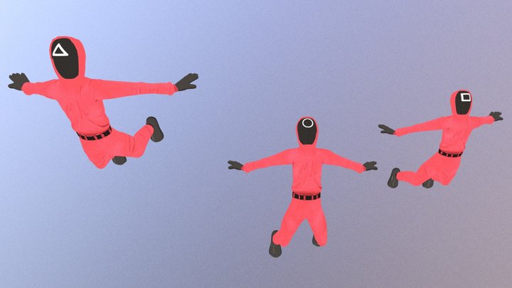 Squid game guards - I believe I can fly 3D Model
