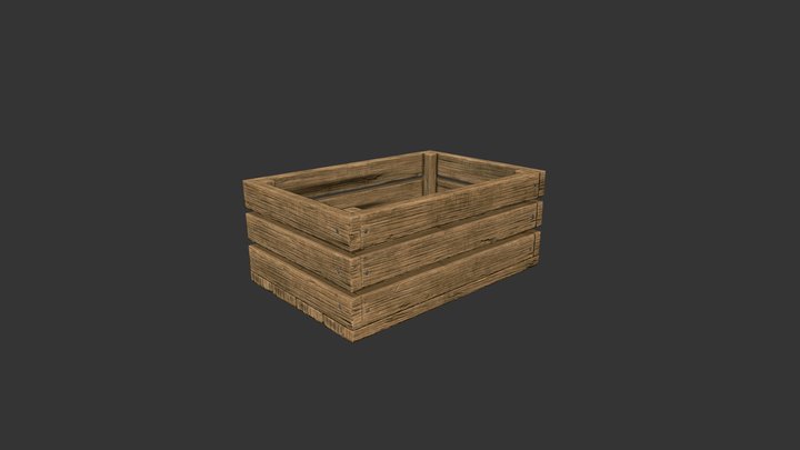 Medieval/Fantast Wooden Crate 3D Model